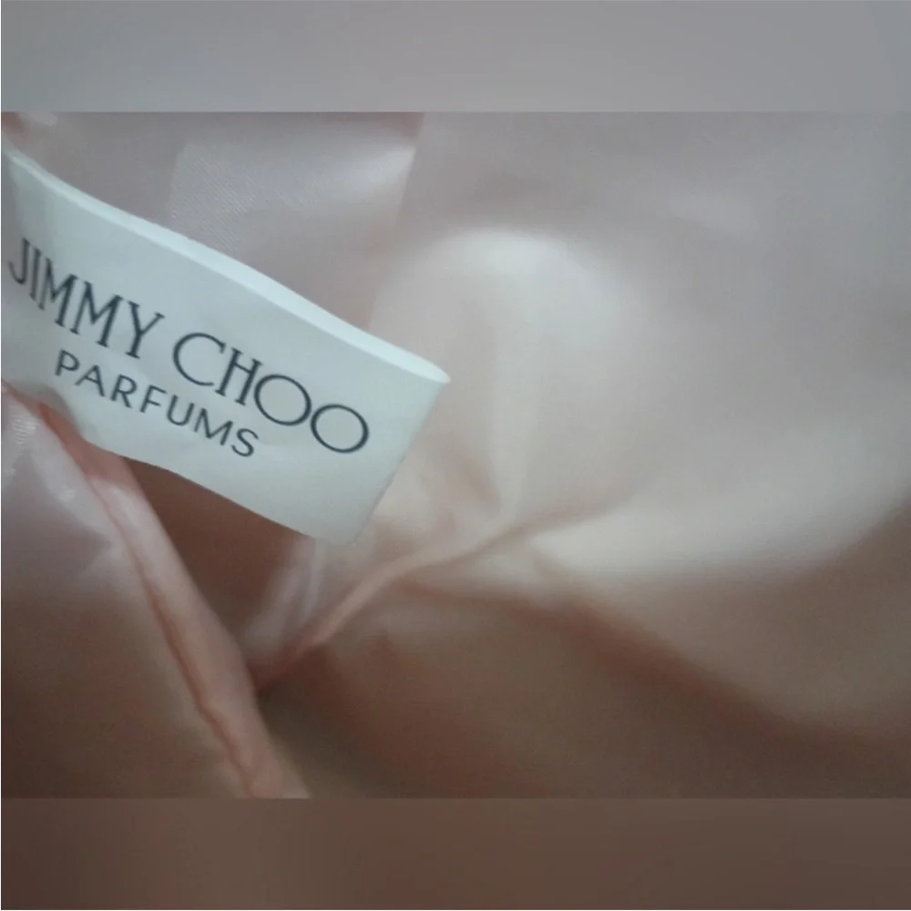 Jimmy Choo Parfums Pink Sparkle Gold Tote Bag Trending Luxe Aprox 18”x12”x4 1/2”